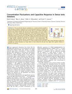 Concentration Fluctuations and Capacitive