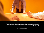 Collusive Behaviour in an Oligopoly