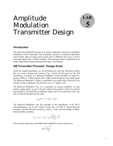 Amplitude Modulation Transmitter Design