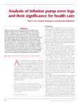 Analysis of infusion pump error logs and their