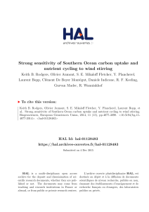 Strong sensitivity of Southern Ocean carbon uptake and - HAL-Insu