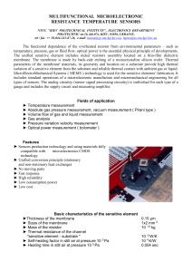 Multifunctional Microelectronic Resistance Temperature Sensors