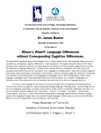 Dr. James Boster Where`s Whorf?: Language Differences without