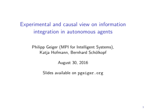 Experimental and causal view on information integration in