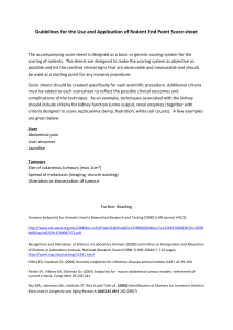 Guidelines for the use and application of rodent end point score sheet