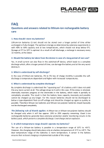 Questions and answers related to lithium-ion rechargeable