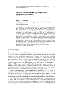 Satellite remote sensing of precipitation: progress