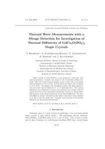 Thermal Wave Measurements with a Mirage Detection for