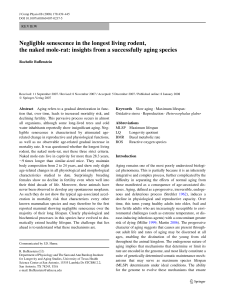 Negligible senescence in the longest living rodent, the
