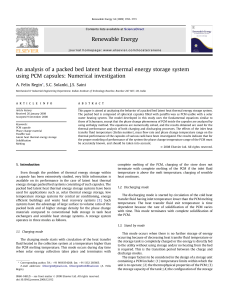 An analysis of a packed bed latent heat thermal energy storage