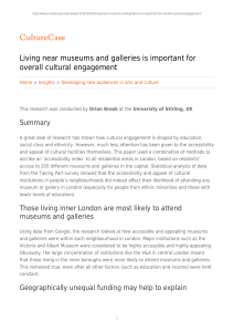 CultureCase – Living near museums and galleries is important for