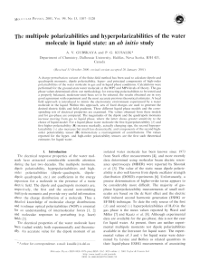 The multipole polarizabilities and hyperpolarizabilities of the water