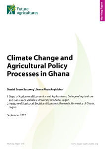 Climate Change and Agricultural Policy Processes in
