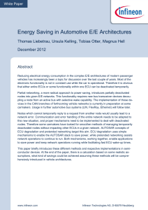 Energy Saving in Automotive E/E Architectures