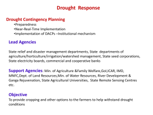 Drought (Late onset, Early/mid season and terminal I Drought) Nicra