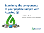 Examining the components of your peptide sample with