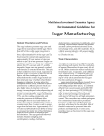 Sugar Manufacturing - Multilateral Investment Guarantee Agency