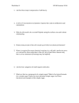 Worksheet 1BY330 Summer 2014 List the three major components