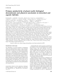 Primary productivity of planet earth: biological determinants and