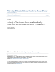 A Study of the Aquatic Insects of Two Rocky Mountain Streams in