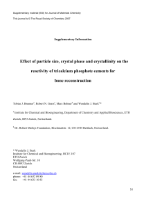 Effect of particle size, crystal phase and crystallinity on the reactivity