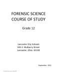 Forensic Science Course of Study