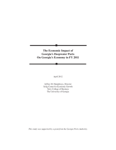 The Economic Impact of Georgia`s Deepwater Ports On Georgia`s