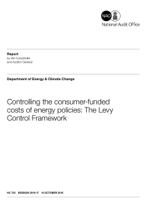 Controlling the consumer-funded costs of energy policies: The Levy