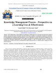 Knowledge Management Process–Perspective on e