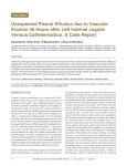 Unexpected Pleural Effusion due to Vascular Erosion 48 Hours after