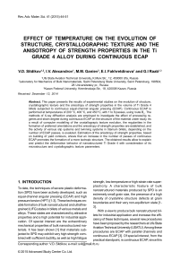 effect of temperature on the evolution of structure, crystallographic