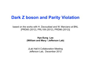 Dark Z boson and Parity Violation