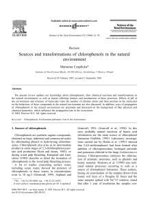 Sources and transformations of chlorophenols in