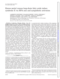 Excess portal venous long-chain fatty acids induce syndrome X via