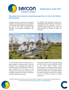 014 Greenhouse gas fluxes at the Wolfson field lab
