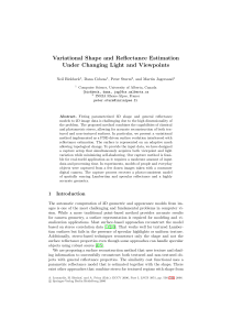 Variational Shape and Reflectance Estimation Under Changing