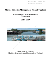 Marine Fisheries Management Plan of Thailand