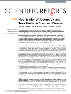 Modification of Susceptible and Toxic Herbs on Grassland Disease