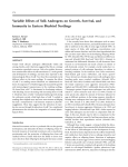 Variable Effects of Yolk Androgens on Growth, Survival, and