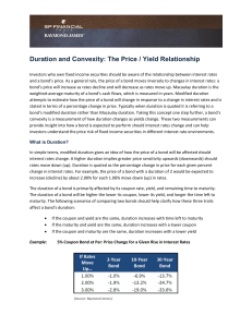 Duration and Convexity: The Price / Yield