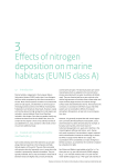 E ects of nitrogen deposition on marine habitats (EUNIS