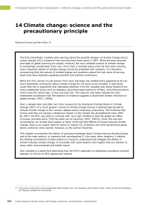 14 Climate change: science and the precautionary principle