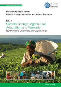 Climate Change, Agricultural Adaptation and Fairtrade
