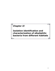 Chapter II Isolation identification and characterization