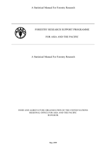 A Statistical Manual for Forestry Research