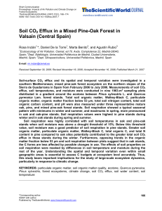 Soil CO2 Efflux in a Mixed Pine-Oak Forest in Valsaín