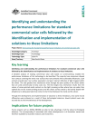 Identifying and understanding the performance limitations for