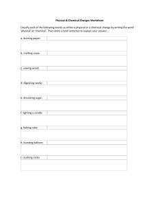 PhysicalChemicalChangesworksheet