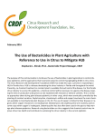 The Use of Bactericides in Plant Agriculture with Reference to Use in