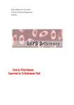 What is G6PD Deficiency